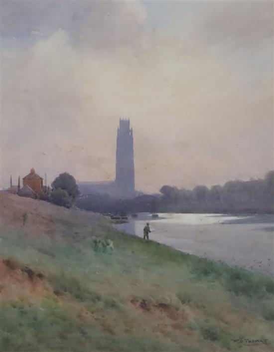 William Barton Thomas (1877-1947) View of Boston, Norfolk 15.5 x 12.5in.